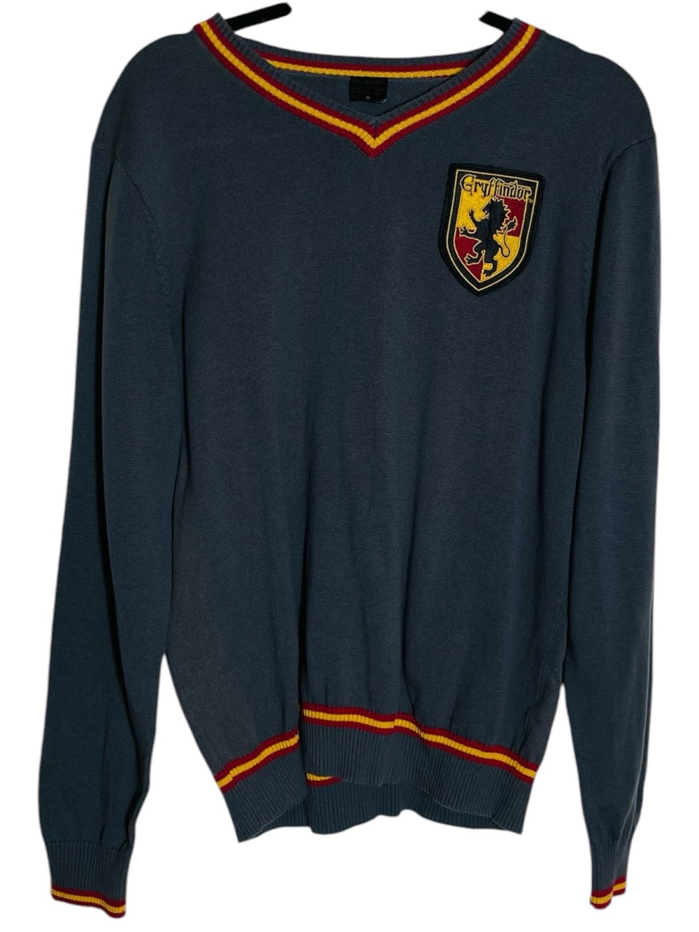 Harry Potter Gryffindor Sweater M Gray Red Gold Hogwarts Halloween * - Picture 2 of 8
